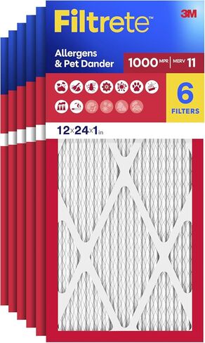 Filtrete 16x20x1 Air Filter, MERV 11, MPR 1000, 6 HVAC Filters in Kuwait
