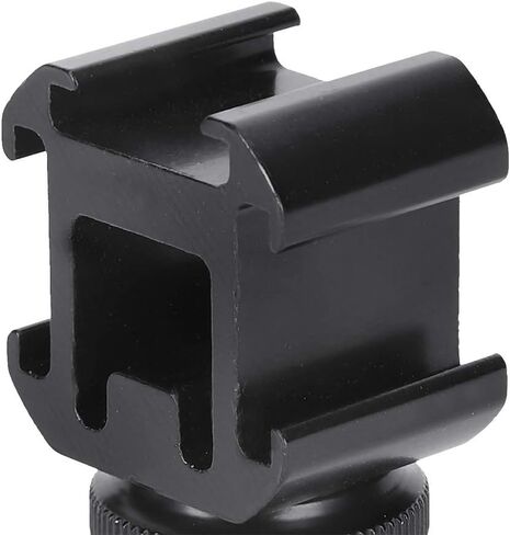 Hot Shoe Adapter Bracket, Aluminum Alloy 3 Cold Shoe Mount, Precision CNC Machining Bracket for Microphones, LED Lights & Monitors in Kuwait