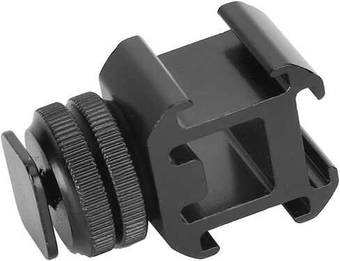 Hot Shoe Adapter Bracket, Aluminum Alloy 3 Cold Shoe Mount, Precision CNC Machining Bracket for Microphones, LED Lights & Monitors in Kuwait