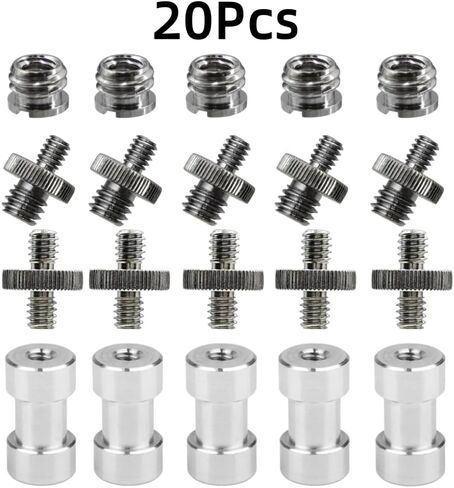 Mount Screw Kit 1/4 Inch Spigot Stud 1/4" to 3/8" Screw Convert Adapter Threaded Screws 20-Thread Camera Screw Nut Set Light Stand in Kuwait