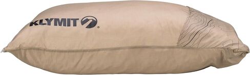 KLYMIT Drift Camping Pillow | Lightweight, Travel Head Rest for Sleep Filled with Shredded Memory Foam, Reversible Outer Cover for Extended Use, Regular Size — Tan in Kuwait