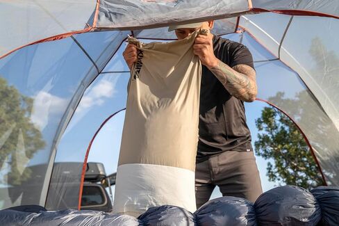 KLYMIT Drift Camping Pillow | Lightweight, Travel Head Rest for Sleep Filled with Shredded Memory Foam, Reversible Outer Cover for Extended Use, Regular Size — Tan in Kuwait