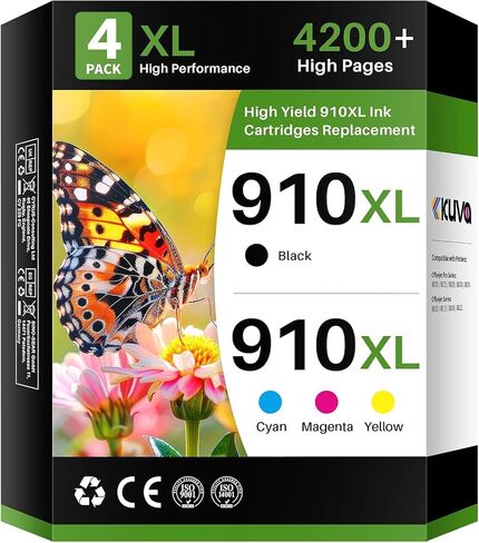 910XL Ink Cartridges Combo Pack for HP OfficeJet Pro 8010 8015 8018 8020 in Kuwait