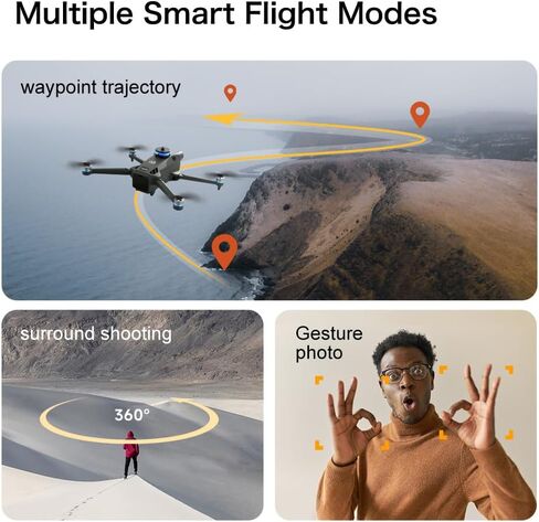 FPV Drone with HD Camera for Adults Beginners, GPS Drone with Screen on Controller, Obstacle Avoidance, Auto Return, Fishing Drones with One-Key Payload Drop Delivery Function, Foldable RC Quadcopter for Outdoor Shooting Camping Fishing Gift Delivery Quad in Kuwait