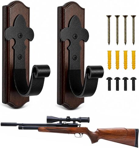 Horizontal Gun Rack for Wall with Metal Hook for Wood Rifles & Shotgun in Kuwait