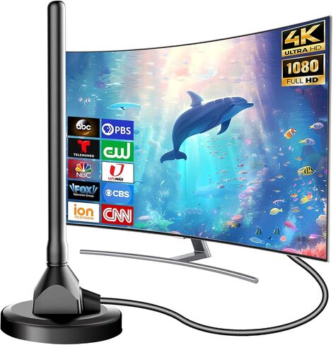 Indoor Antenna for Smart TV,HD Antenna with Strong Magnetic Base in Kuwait