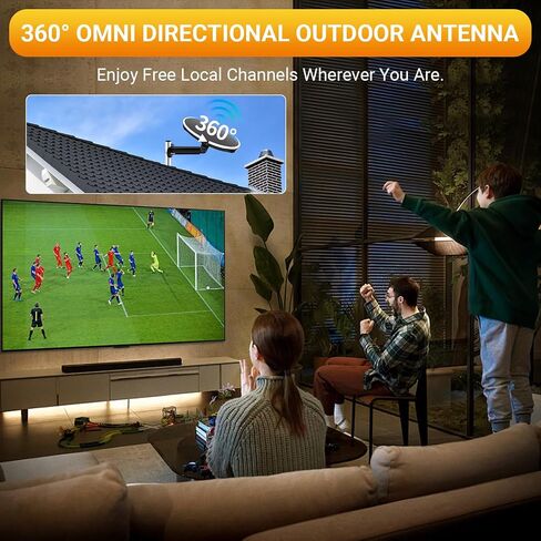 Digital Outdoor TV Antenna 360° Omni-Directional for Local Channels in Kuwait