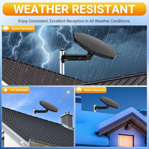 Digital Outdoor TV Antenna 360° Omni-Directional for Local Channels in Kuwait