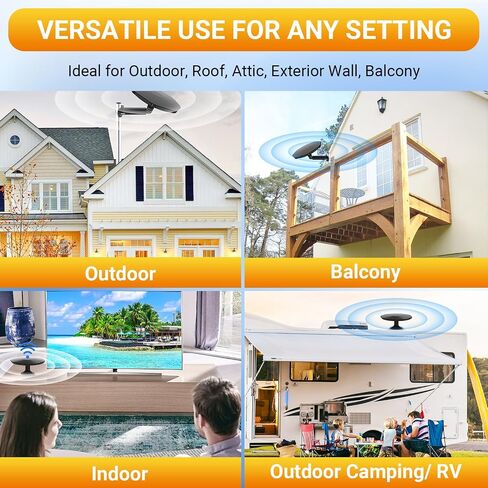 Digital Outdoor TV Antenna 360° Omni-Directional for Local Channels in Kuwait
