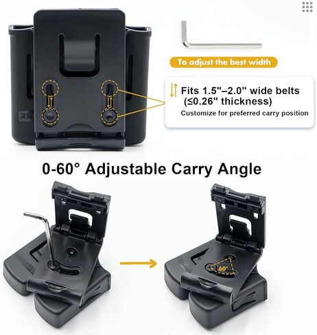RioRand Universal Double Magazine Pouch, 9mm .40 Caliber Dual Stack Holder in Saudi Arabia