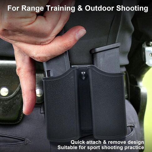RioRand Universal Double Magazine Pouch, 9mm .40 Caliber Dual Stack Holder in Saudi Arabia