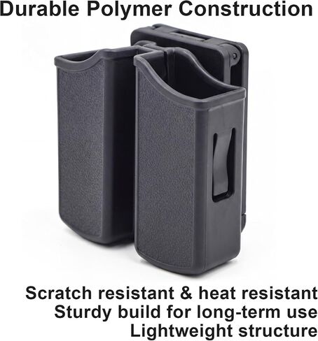 RioRand Universal Double Magazine Pouch, 9mm .40 Caliber Dual Stack Holder in Saudi Arabia
