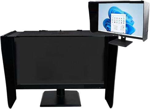 Adjustable 17-27 Inch Monitor Sun Visor Hood - Anti-Glare Display Shield, Light-Blocking Privacy Protector, Reduce Eye Strain, Perfect for Home Office & Gaming in Kuwait