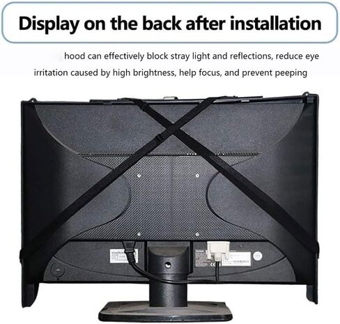 Adjustable 17-27 Inch Monitor Sun Visor Hood - Anti-Glare Display Shield, Light-Blocking Privacy Protector, Reduce Eye Strain, Perfect for Home Office & Gaming in Kuwait