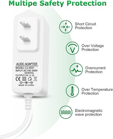 5V 1A Power Supply Adapter 5W AC 100V-240V 5 Volt 1 Amp Power Cord in Kuwait