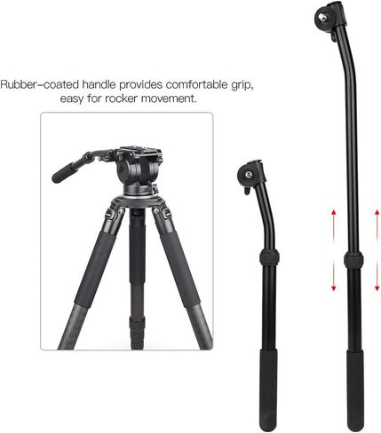 Tripod Head, Multifunction Pan Head Camera Mount, Professional Metal Ballhead Handle, Comfortable Metal Ballhead Stretch Handle, for EI-717AH PTH1H in Kuwait
