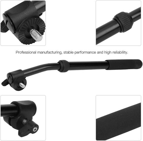 Tripod Head, Multifunction Pan Head Camera Mount, Professional Metal Ballhead Handle, Comfortable Metal Ballhead Stretch Handle, for EI-717AH PTH1H in Kuwait