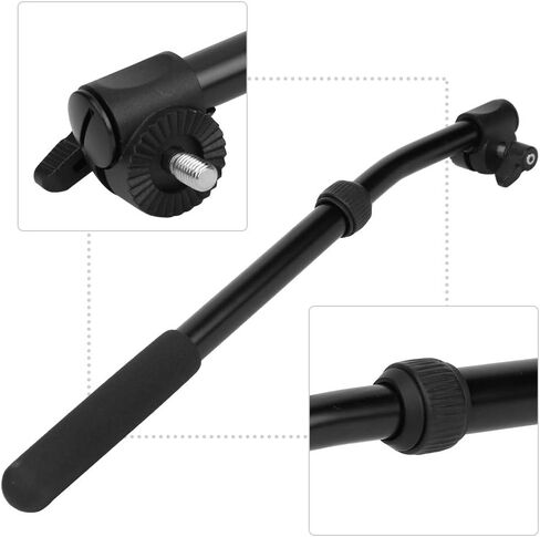 Tripod Head, Multifunction Pan Head Camera Mount, Professional Metal Ballhead Handle, Comfortable Metal Ballhead Stretch Handle, for EI-717AH PTH1H in Kuwait