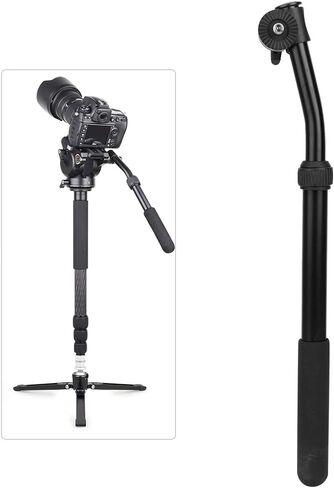 Tripod Head, Multifunction Pan Head Camera Mount, Professional Metal Ballhead Handle, Comfortable Metal Ballhead Stretch Handle, for EI-717AH PTH1H in Kuwait