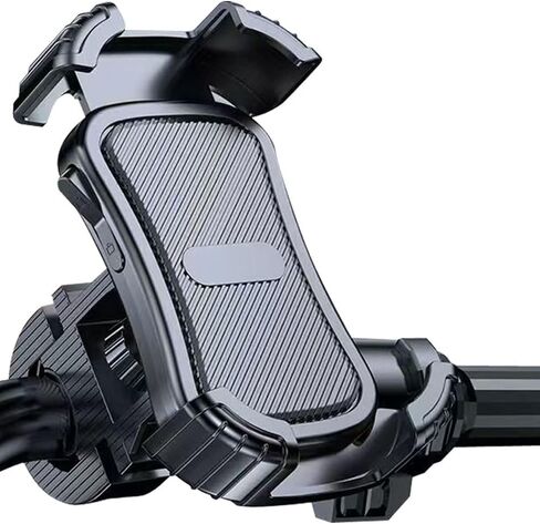 Bike Phone Holder for Handlebar,360°Adjustable Universal Motorcycle Phone Mount,Shock Absorbing Anti-Shake,for Bike and Motorcycle, Electric Scooter Mountain Bike,Fits 4.7–7"Smartphones(Black) in Kuwait