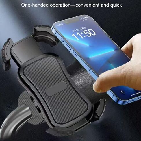 Bike Phone Holder for Handlebar,360°Adjustable Universal Motorcycle Phone Mount,Shock Absorbing Anti-Shake,for Bike and Motorcycle, Electric Scooter Mountain Bike,Fits 4.7–7"Smartphones(Black) in Kuwait