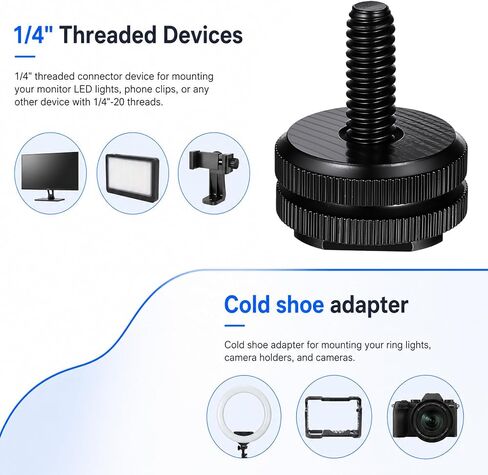 2 Pcs Cold Shoe Mount 1/4 Inch Camera Adapter Screws in Kuwait