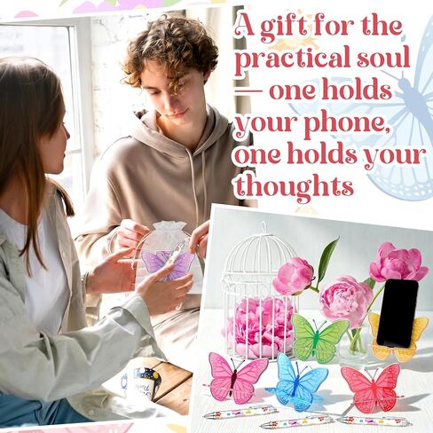 6 Sets Employee Appreciation Gifts Acrylic Butterfly Cell Phone Stands in Kuwait