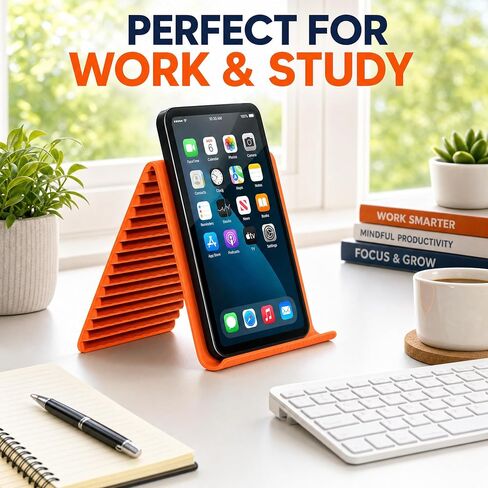 1Pc Folding Phone & Tablet Stand, Adjustable Silicone Desk Mount for Devices in Kuwait
