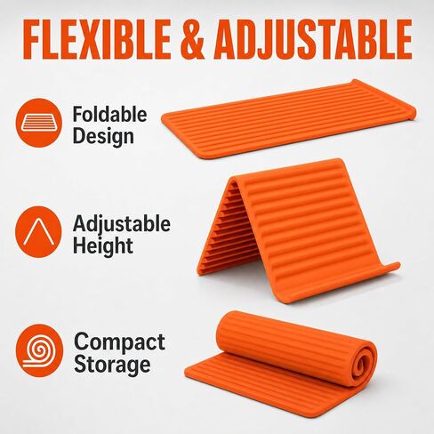 1Pc Folding Phone & Tablet Stand, Adjustable Silicone Desk Mount for Devices in Kuwait