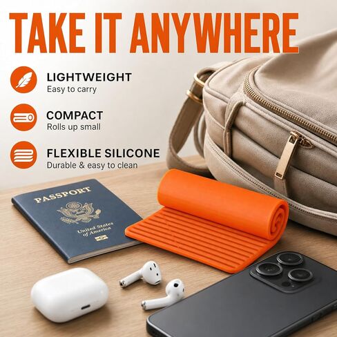 1Pc Folding Phone & Tablet Stand, Adjustable Silicone Desk Mount for Devices in Kuwait