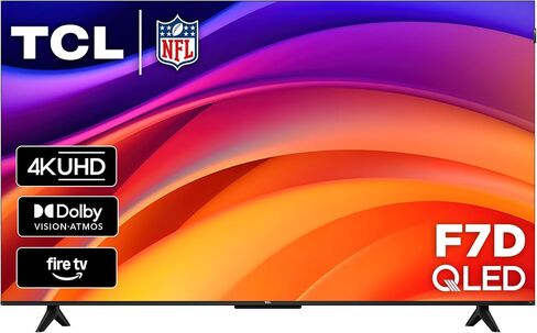 TCL 50-Inch F7D Series QLED 4K UHD Smart TV (50F7D, 2026 Model) | Dolby Vision & Dolby Atmos, DTS | Voice Remote with Alexa | Motion Rate 240, Game Accelerator 120, Auto Game Mode in Kuwait
