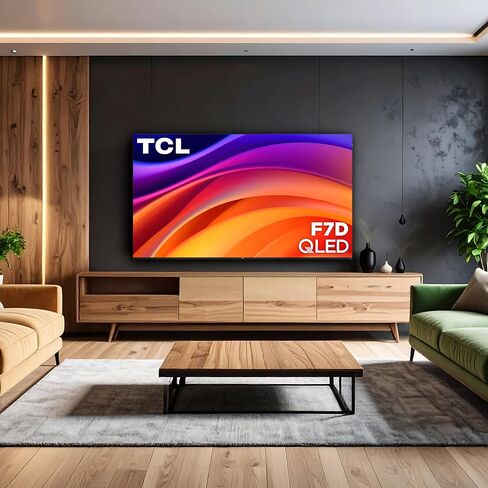 TCL 50-Inch F7D Series QLED 4K UHD Smart TV (50F7D, 2026 Model) | Dolby Vision & Dolby Atmos, DTS | Voice Remote with Alexa | Motion Rate 240, Game Accelerator 120, Auto Game Mode in Kuwait