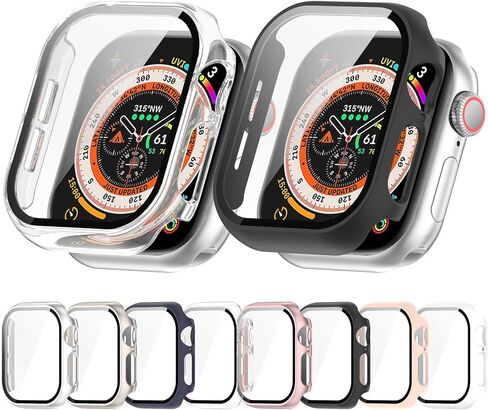 For Apple Watch Series 11/10 42mm Tempered Glass Film Integrated PC Watch Case(Starlight) in Kuwait