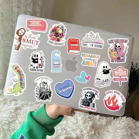 BAMAYSELF 175 Pcs Dark Romance Book Stickers for Adult- Holographic Booktok Spicy Reading Sticker Pack for Laptop Water Bottle, Glitter Vinyl Decal Gifts for Book Lovers in Kuwait