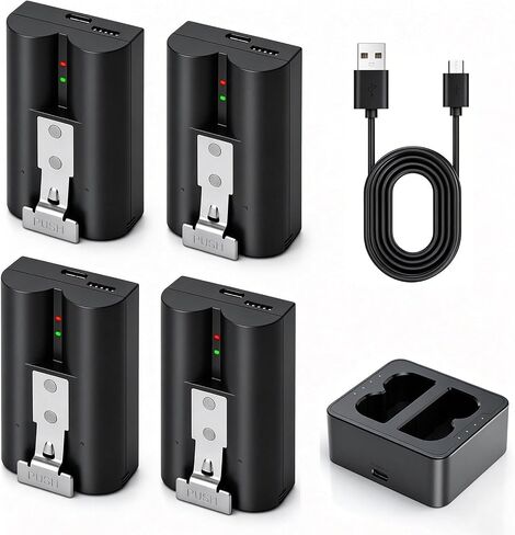 4-Pack Ring Battery & Charger for Ring Doorbell/Stick Up Cam/Spotlight Cam in Kuwait
