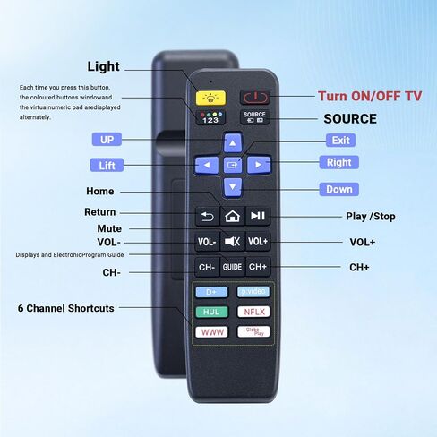 Big Button Remote Control Replacement for Samsung Smart TV Remote Control in Kuwait