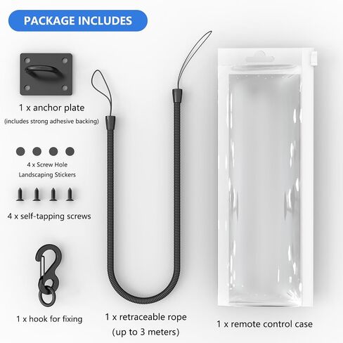 Retractable TV Remote Tether - 10ft Leash Attachment, Never Lose Your Remote Again, Keeper With Bed Cable Lanyard Lock Retriever in Kuwait