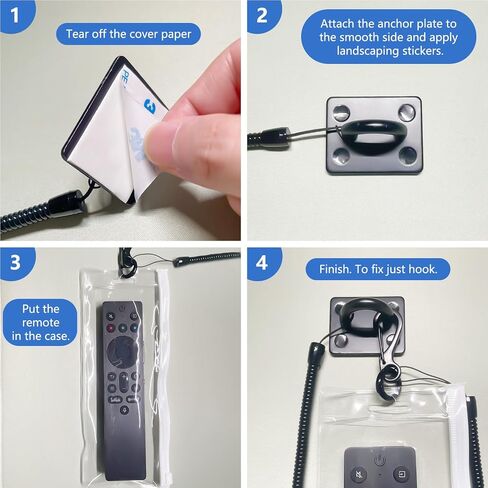 Retractable TV Remote Tether - 10ft Leash Attachment, Never Lose Your Remote Again, Keeper With Bed Cable Lanyard Lock Retriever in Kuwait