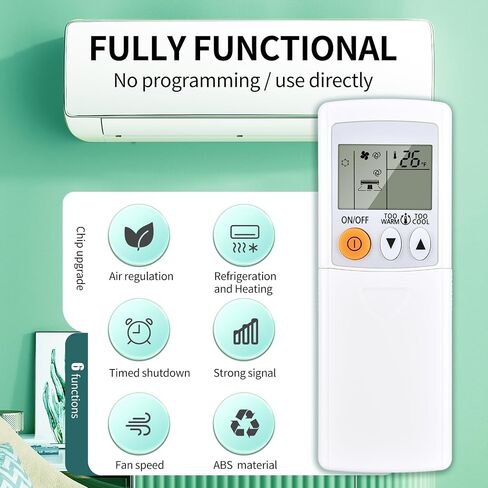 Replacement for Mitsubishi Electric Mr Slim Air Conditioner Remote Control, Compatible Models MSZ-GL06NA MSZ-GL09NA MSZ-GL12NA MSZ-GL15NA in Kuwait