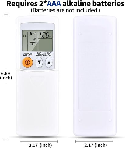 Replacement for Mitsubishi Electric Mr Slim Air Conditioner Remote Control, Compatible Models MSZ-GL06NA MSZ-GL09NA MSZ-GL12NA MSZ-GL15NA in Kuwait