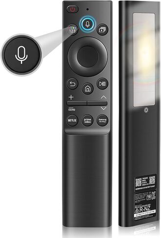 Replacement Solar Voice Remote for Samsung TVs: Compatible with Frame/Neo QLED 4K/8K UHD Smart TVs (VG-TM2180ES/ZA), 3 App Shortcuts & Solar Charging BN59-01357A（Shadow-Black） in Kuwait
