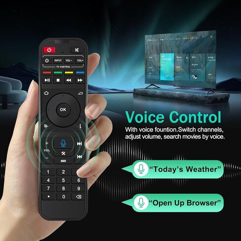 Fit for Super Box RC-200L Backlit Voice Bluetooth Remote Control Replacement for SuperBox S7 Prime S7 Ultra S7 Max S7 Pro S6 Ultra S6 Max S6 Pro S5Max S5Pro. in Kuwait