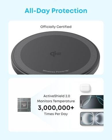 Anker Zolo Magnetic Wireless Charger, MagSafe-Compatible Wireless Charging Pad & iPhone Charger, 2-Pack 20W Fast USB C Charger Block, Type C Charger Fast Charging for iPhone 17 in Kuwait