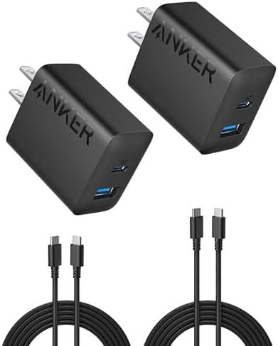 Anker Zolo Magnetic Wireless Charger, MagSafe-Compatible Wireless Charging Pad & iPhone Charger, 2-Pack 20W Fast USB C Charger Block, Type C Charger Fast Charging for iPhone 17 in Kuwait