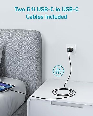 Anker Zolo Magnetic Wireless Charger, MagSafe-Compatible Wireless Charging Pad & iPhone Charger, 2-Pack 20W Fast USB C Charger Block, Type C Charger Fast Charging for iPhone 17 in Kuwait