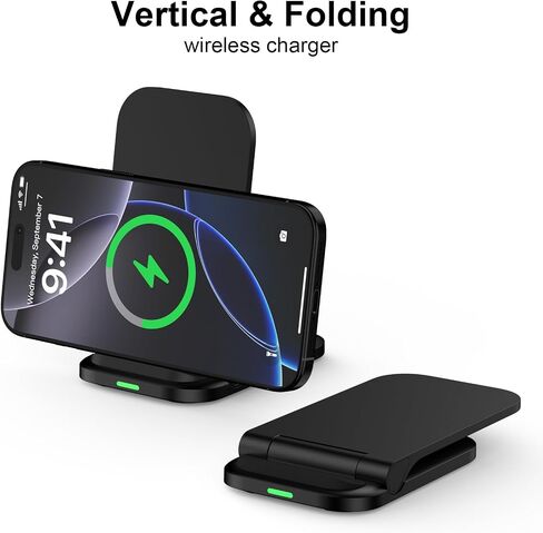Wireless Fast Charger Stand Foldable Samsung Wireless Charger Fast Charging Station Android Phone Charger Stand for Samsung Galaxy S26 Ultra S25 Ultra S25 S24 S23 S22,iPhone 17 16e 16 Pro Max 15 14 in Kuwait