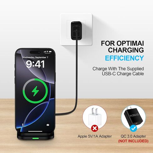 Wireless Fast Charger Stand Foldable Samsung Wireless Charger Fast Charging Station Android Phone Charger Stand for Samsung Galaxy S26 Ultra S25 Ultra S25 S24 S23 S22,iPhone 17 16e 16 Pro Max 15 14 in Kuwait