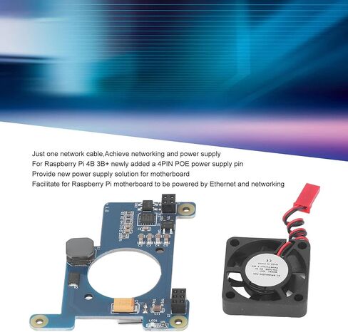 Network Expansion Board POE Power Over Ethernet Module 4B 3B Easy Connect Ethernet Power Supply Cooling Fan Complete Accessories in Kuwait