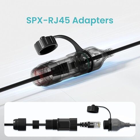 SPX Male to RJ45 Satellite Adapter 1200mbps Data Transfer Rate Compatible with PoE Injectors and Routers IP68 Water Proof for Indoor and Outdoor Use in Kuwait
