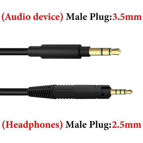 GEEKRIA Audio Cable Compatible with Sennheiser HD 620S/599/599SE/ 598/598SE/560S/ 400PRO/579/569/ 550/505 Headphones, 3.5mm to 2.5mm Replacement Stereo Cord (5.6ft/1.7m) in Kuwait